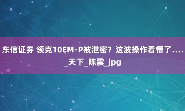 东信证券 领克10EM-P被泄密？这波操作看懵了…._天下_陈震_jpg